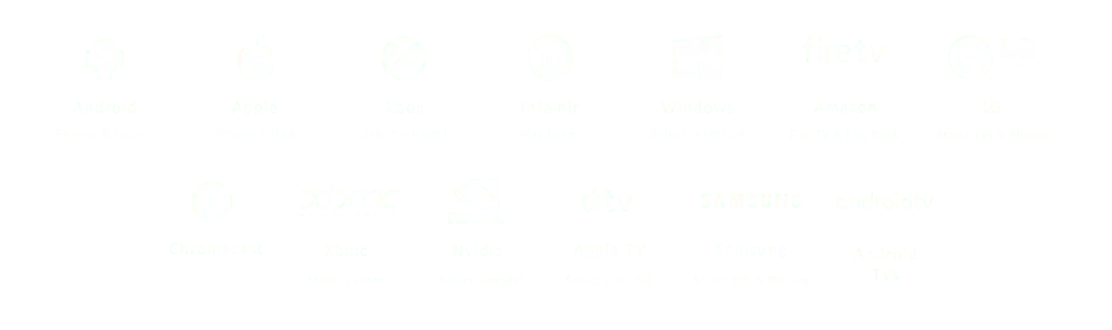 Popular TV channel logos available on IPTV